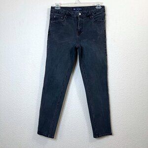 Boden Denim Girlfriend Size 10 Women Washed Black High Rise Skinny Ankle Jeans